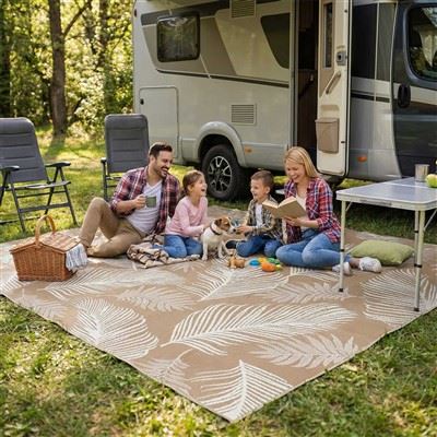 Vandtæt 9x12 fod udendørs PP-måtte til autocamperdæk
